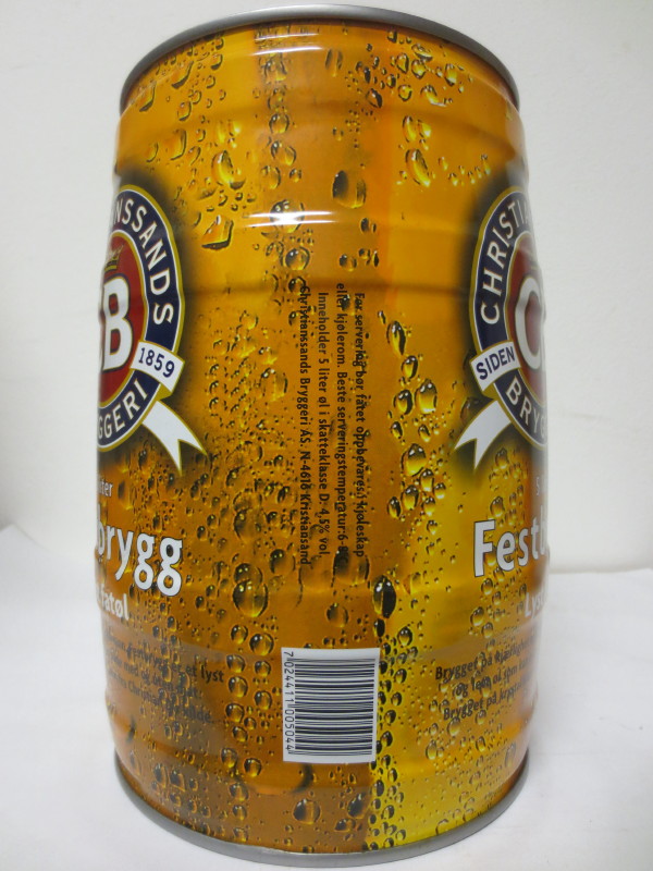 CHRISTIANSSANDS BRYGGERIE 5 Liter Festbrygg Lyst fatol