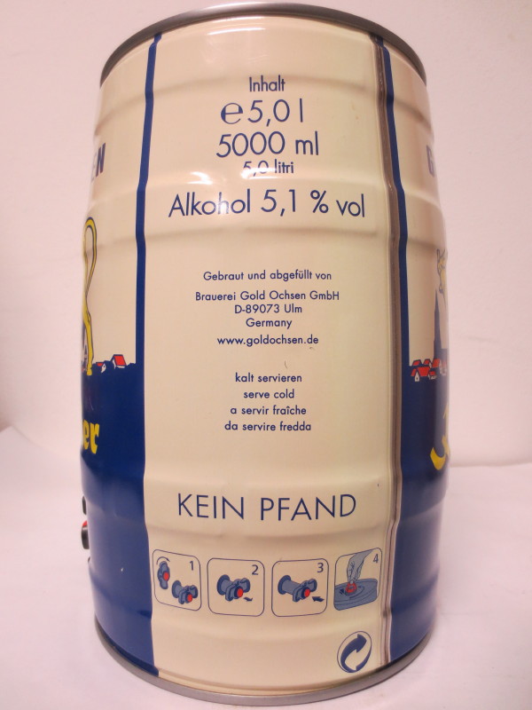 ULMER GOLD OCHSEN Seit 1597 Kellerbier naturtrüb