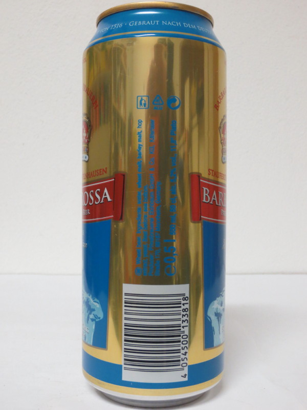 BARBAROSSA PREMIUM BIER HELLES Hefeweizen (50cl) (B/O) Nr.1 