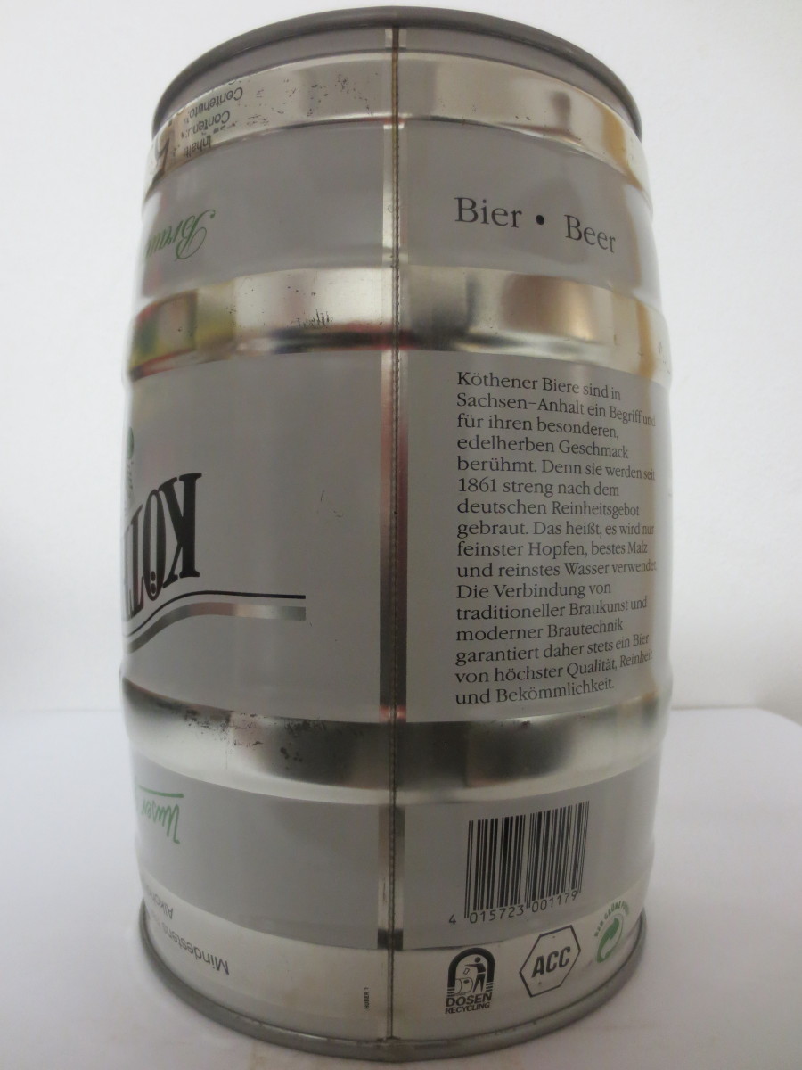 Unser gutes Bier KÖTHENER Brauerei-Abfüllung