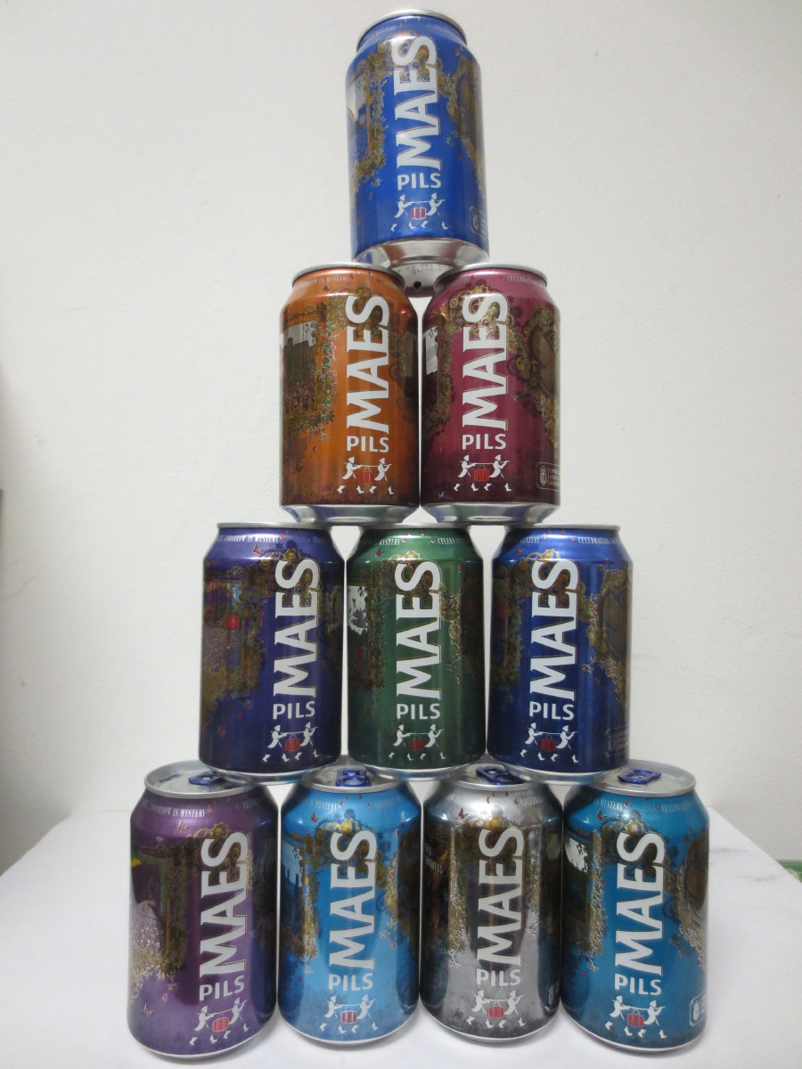 MAES TOMORROWLAND complete 10 cans set from BELGIUM (33cl) (B/O) 