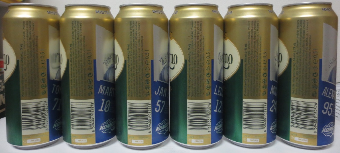 Starobrno MEDIUM Morava MISTŘI 2017-2018 KOMETA - set 2018 - 6 cans (50cl) (B/O)