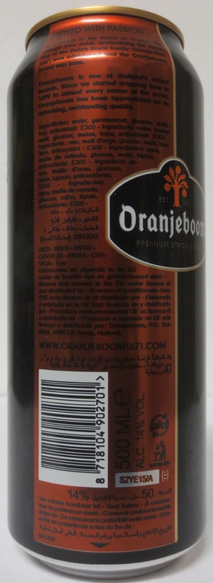 Oranjeboom PREMIUM STRONG BEER 14 IMPORTED ULTRA STRONG (50cl)