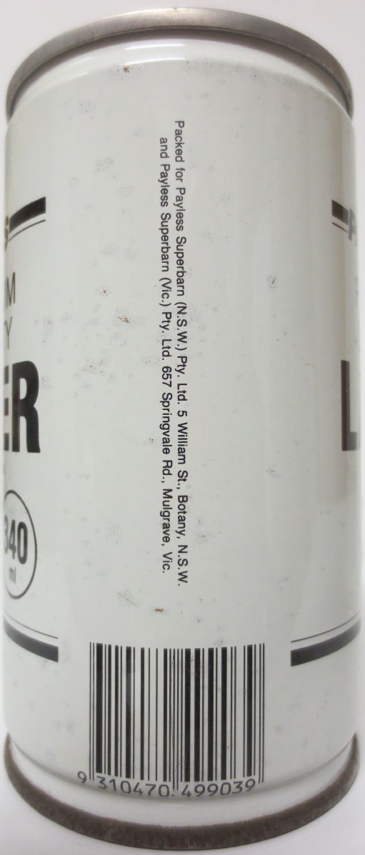 PAYLESS PREMIUM QUALITY LAGER (CS) (34cl)