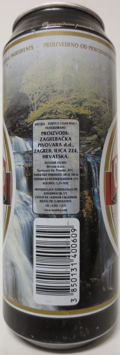 Ožujsko Pivo (50cl) (B/O)