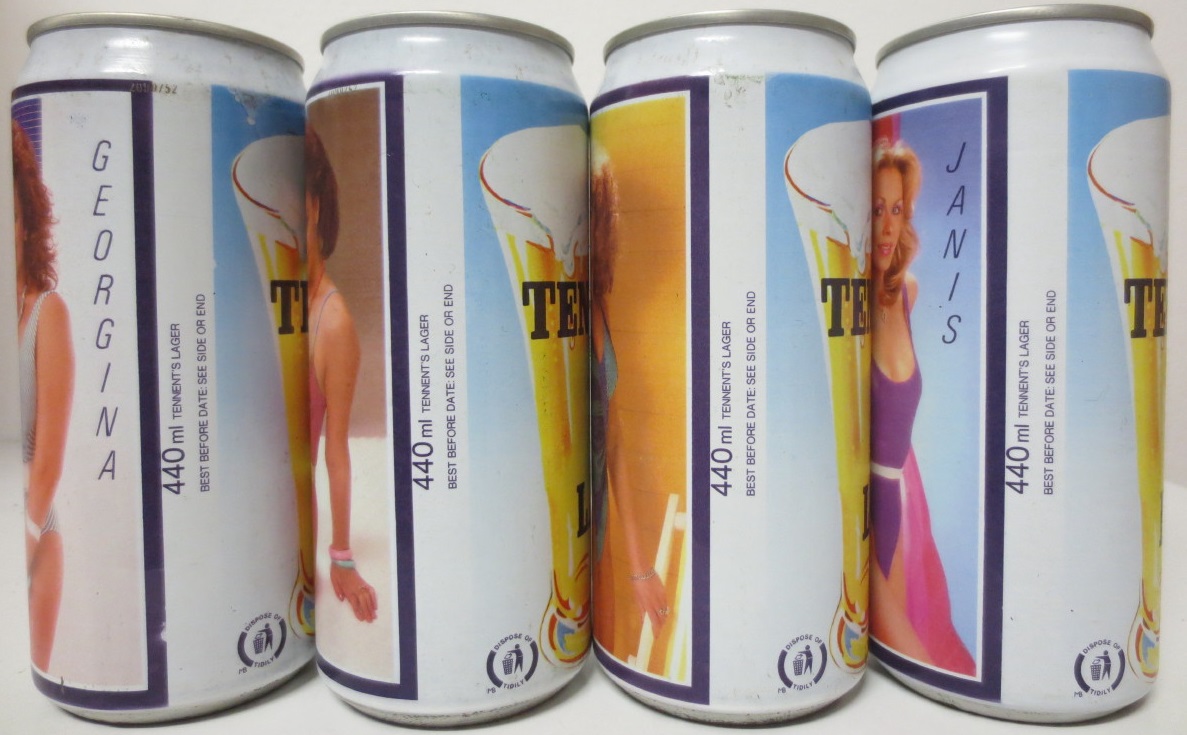 TENNENT´S LAGER complete set from U.K. (44cl) (STILL FULL)