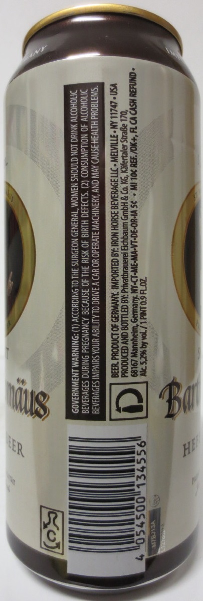 SANKT Bartholomäus WHEAT BEER (50cl) Nr.1 