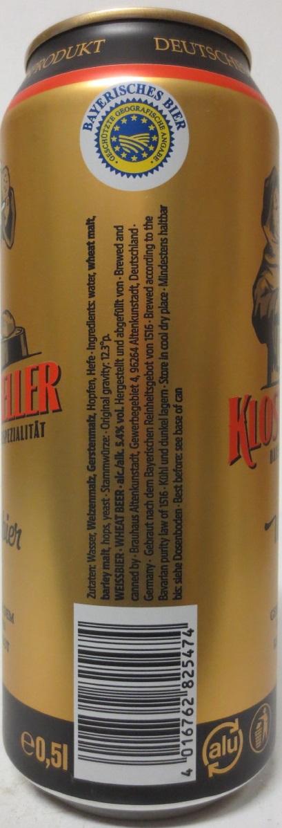 KLOSTERKELLER Weizenbier (50cl) Nr.1