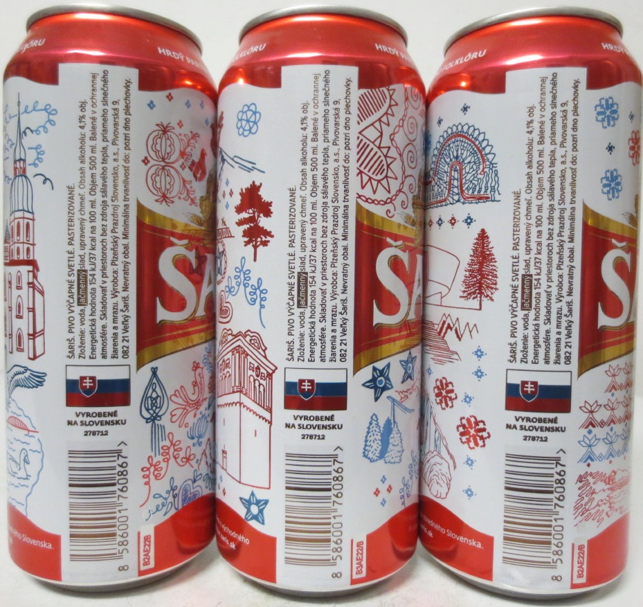 ŠARIŠ 10% complete set from SLOWAKIA (50cl)