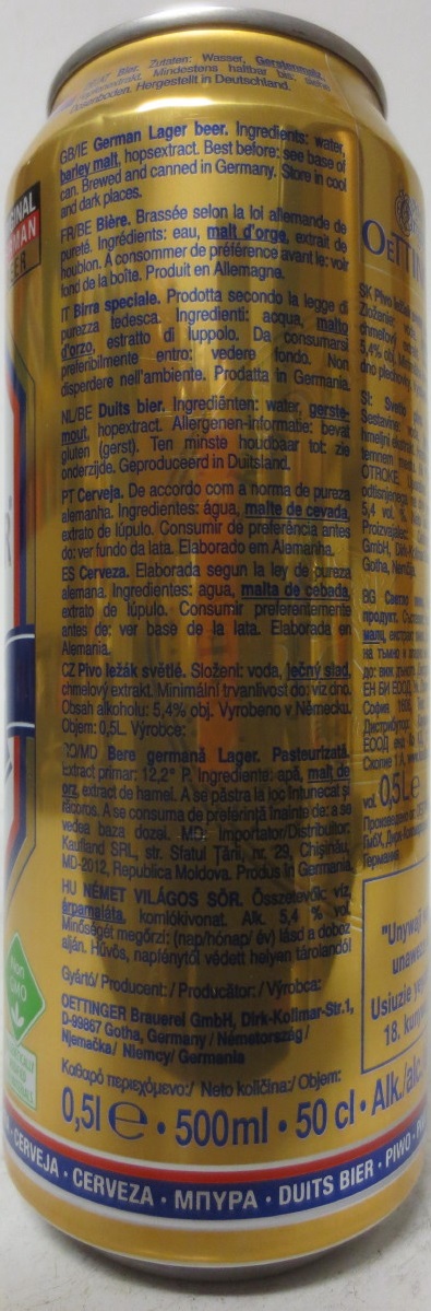 OETTINGER Export (50cl) (B/O) Nr.1