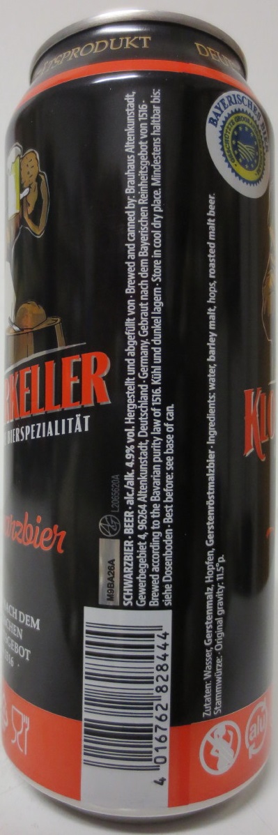 KLOSTERKELLER Schwarzbier (50cl)