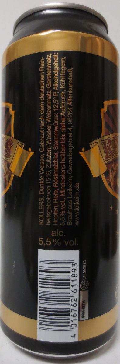 KOLLERS DUNKLE weisse (50cl)