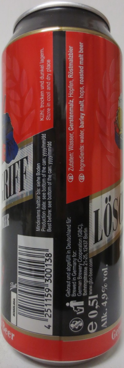 LÖSCH-ANGRIFF GERMAN BLACK BEER (50cl)