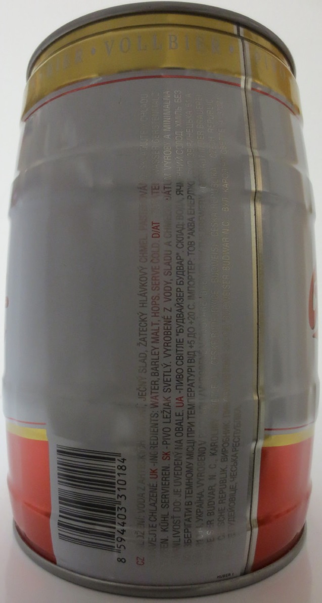 Budweiser Budvar Czech Imported Lager (5L) č.3