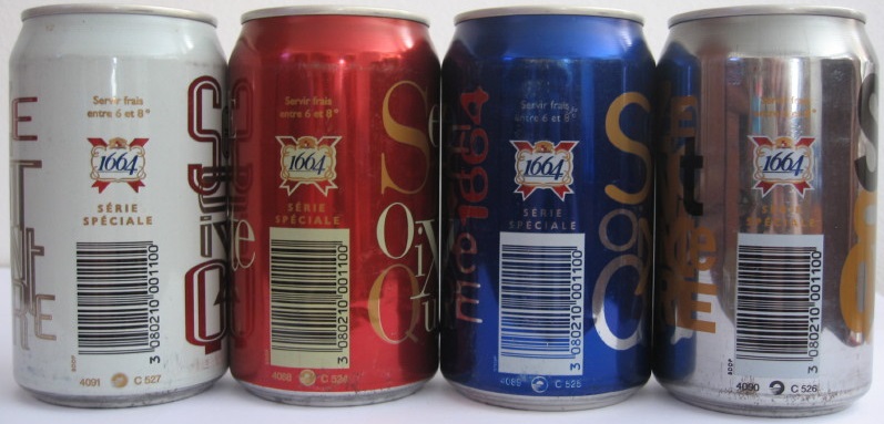 SEIZE 100 oixante quatre (4 cans set) from France (33cl) (B/O)