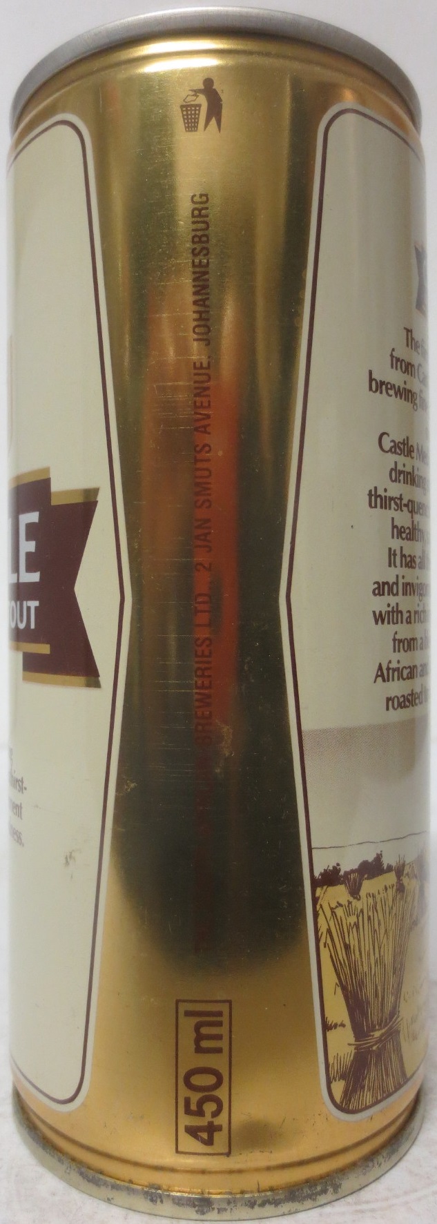 CASTLE MEDIUM STOUT (CS) (45cl) (T/O) 