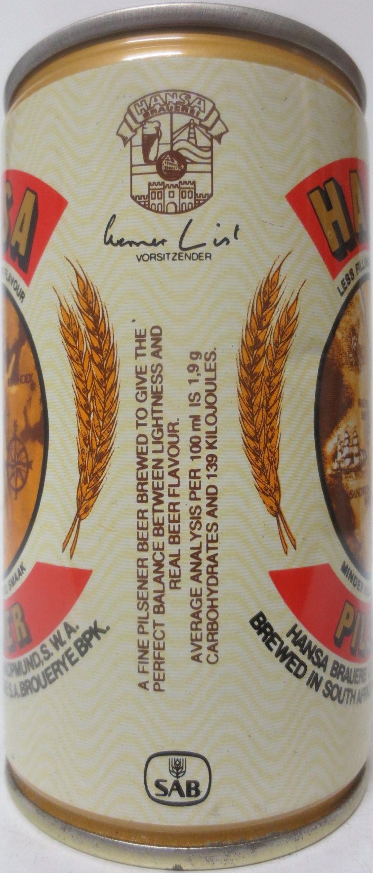 HANSA PILSENER (34cl) (T/O) Nr.1 