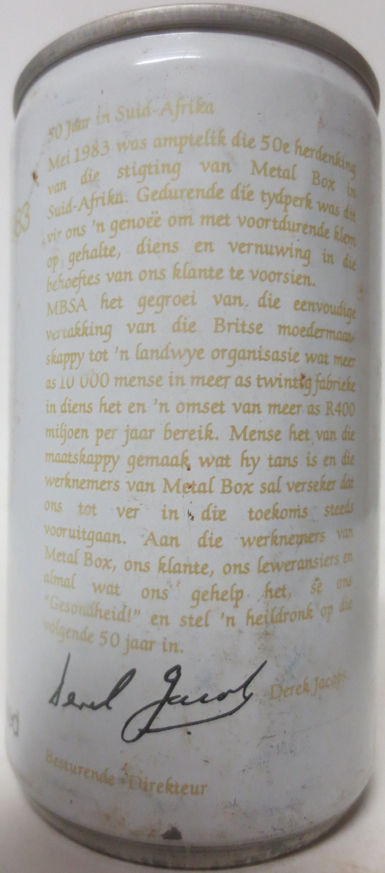  MB 50 YEARS IN SOUTH AFRICE (34cl) (T/O) Nr.1