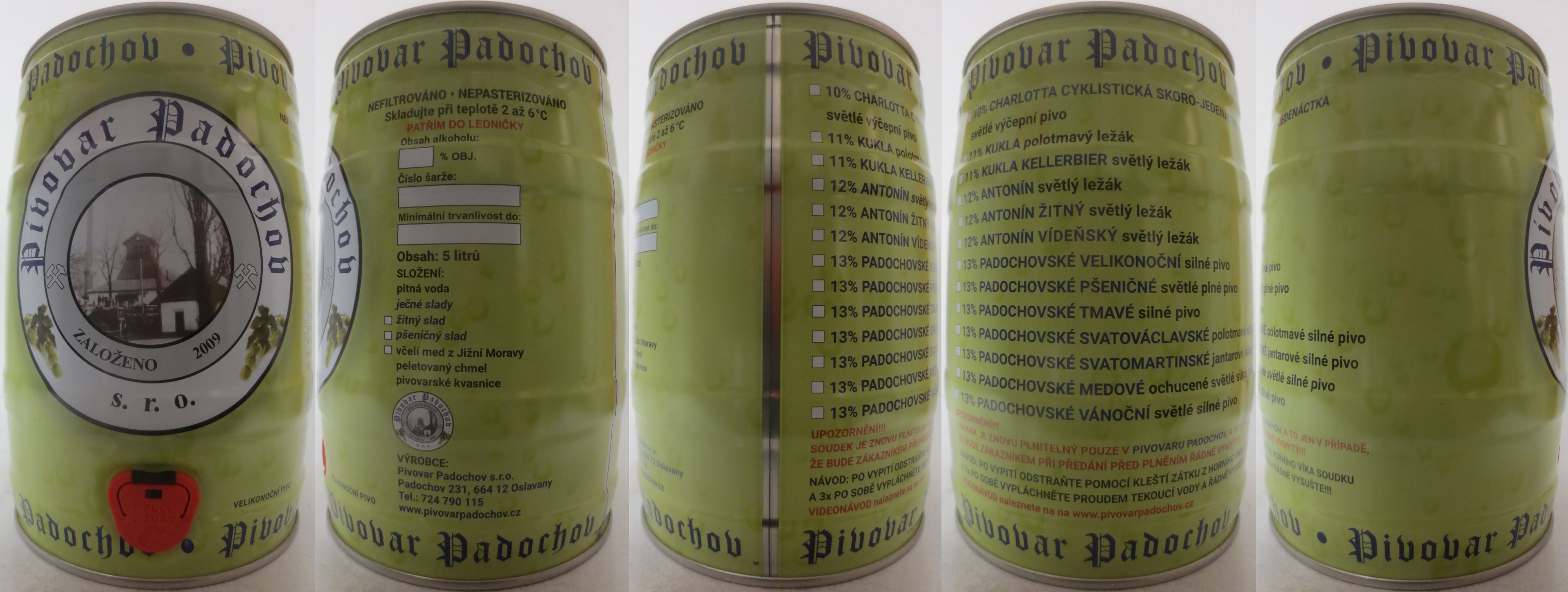 Pivovar Padochov s.r.o. (5L) č.3 (zelený)