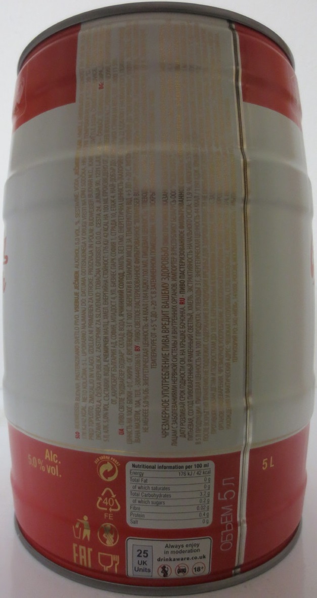 Budweiser Budvar ORIGINAL CZECH LAGER (5L) č.1