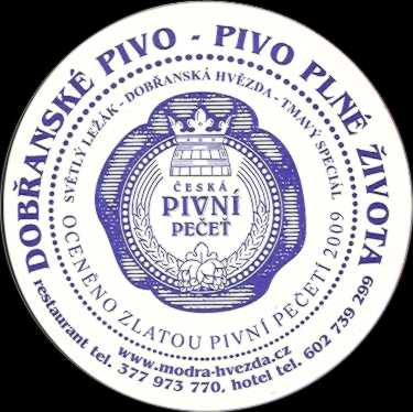 MODRÁ HVĚZDA DOBŘANY (pečeť 2009) (PTMP-K-ab) -