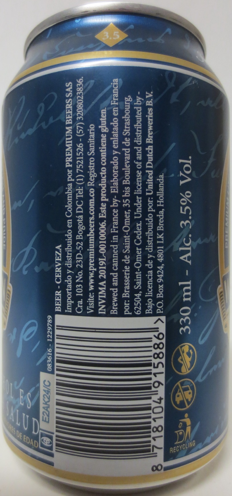 WEIDMANN LITE BEER IMPORTED (33cl) (B/O)