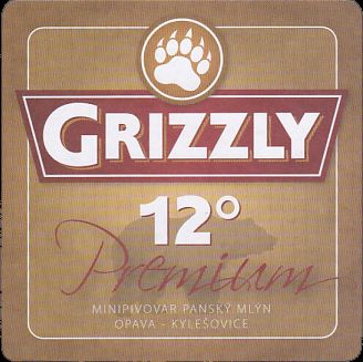 BRTNÍK 10° Světlé pivoGRIZZLY 12° Premium (PTMP-Č-ab) 