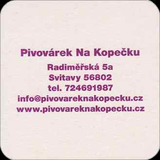 SVITAVSKÝ PIVOVÁREK Na Kopečku (modrá varna+modrá  zadní strana) (PTMP-Č-ab) 