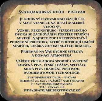 SVATOJAKUBSKÝ PIVOVAR SVATOJAKUBSKÉ PIVO (PTMP-Č-ab) 