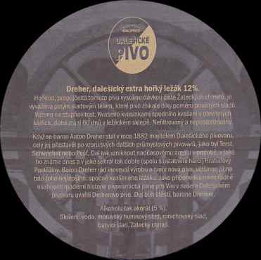 Dreher Dalešický extra hořký ležák 12% Tady je pivo! (PTMP-K-ab) č.2 (105mm) - silný karton 