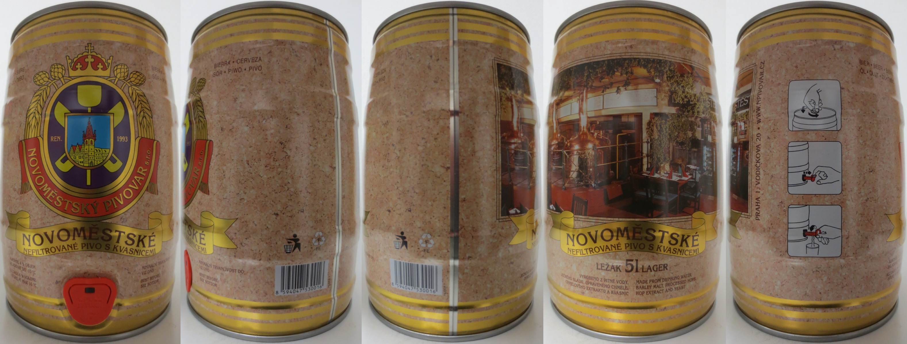 NOVOMĚSTSKÉ NEFILTROVANÉ PIVO S KVASNICEMI (5L) č.1