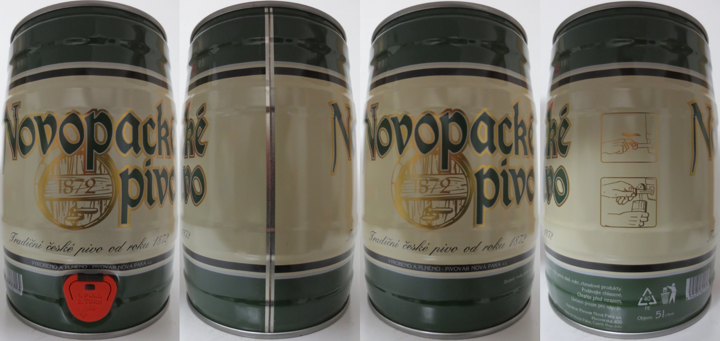 Novopacké pivo Tradiční české pivo od roku 1872 (5L) č.1