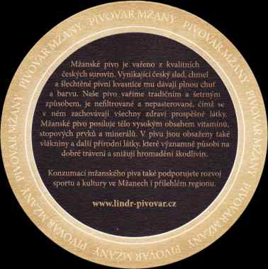 PIVOVAR MŽANY Lindr CZ (PTMP-K-ab) 