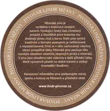 PIVOVAR MŽANY Lindr CZ LP 2014 (PTMP-K-ab) 