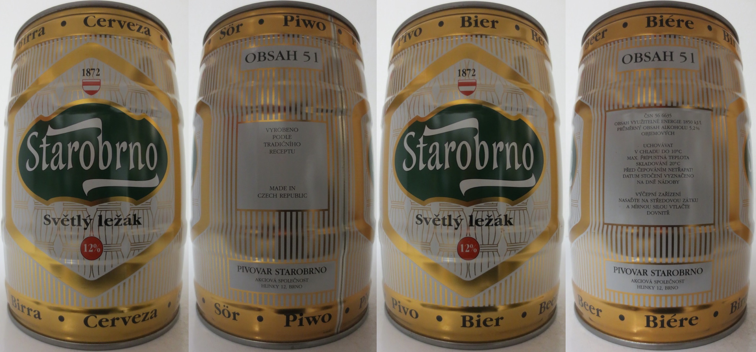 STAROBRNO Světlý ležák 12% (5L) č.3