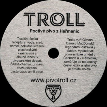 TROLL Poctivé pivo z Heřmanic (PTMP-K-ab) č.1