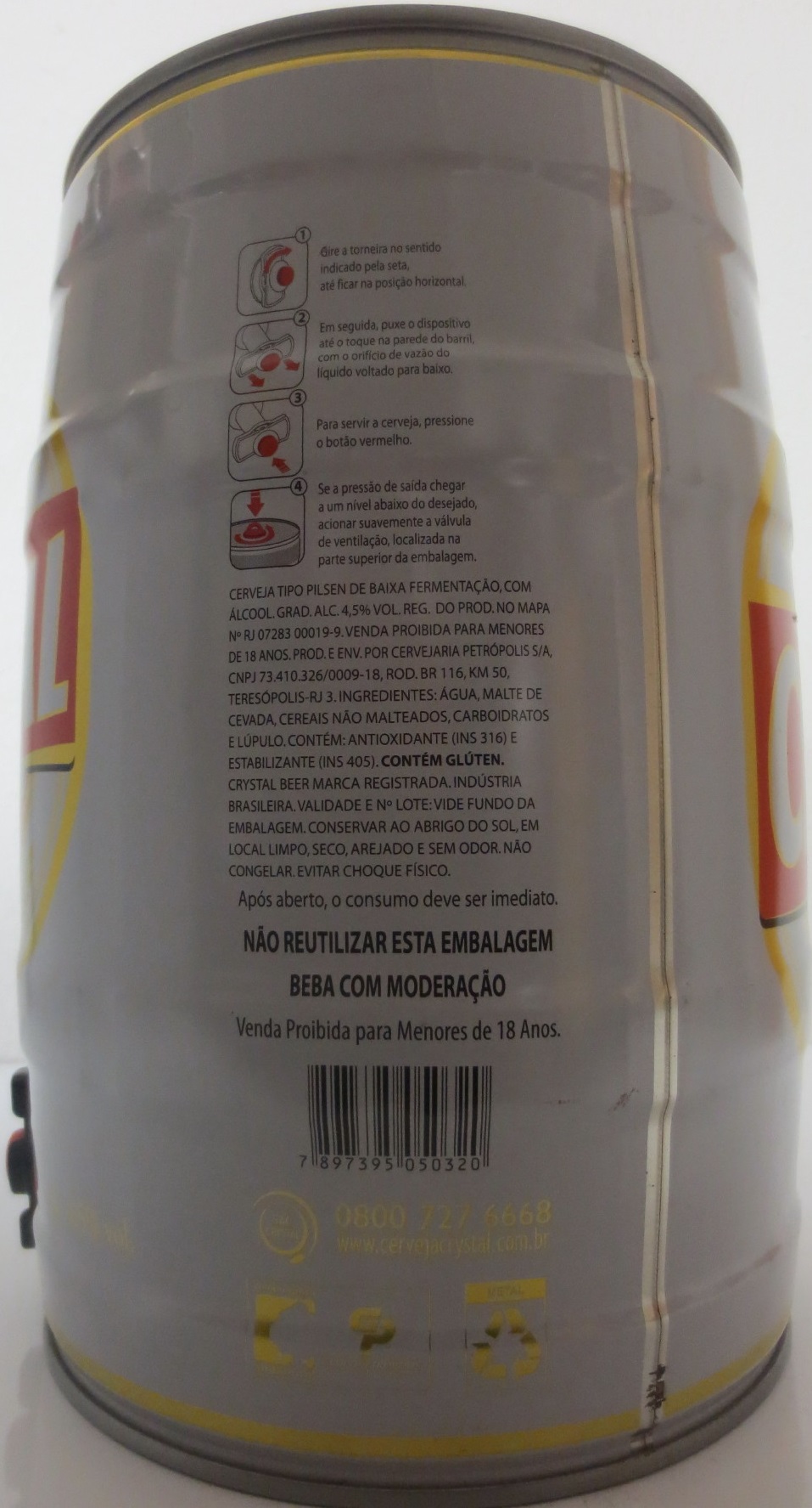 CYSTAL Beer 5 litros (5L) 