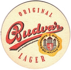 ORIGINAL Budvar LAGER MADE IN CZECHOSLOVAKIA (PTEX-K-ab)      