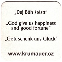 Krumauer 1560 PIVOVAR ČESKÝ KRUMLOV Dej bůh štěstí (PTEX-Č-ab)