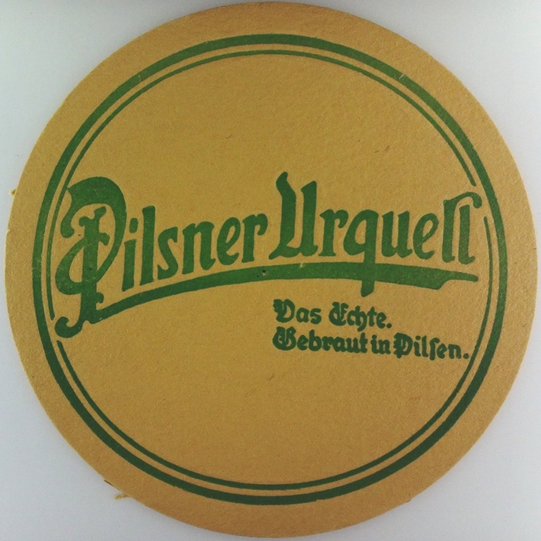 Pilsner Urquell Das Echte Gebraut in Pilsen. Importeur Strelow & Co. Hamburg Kl. Kielort 3-5 Tel. 45 66 55 (PTEX-K-ab)