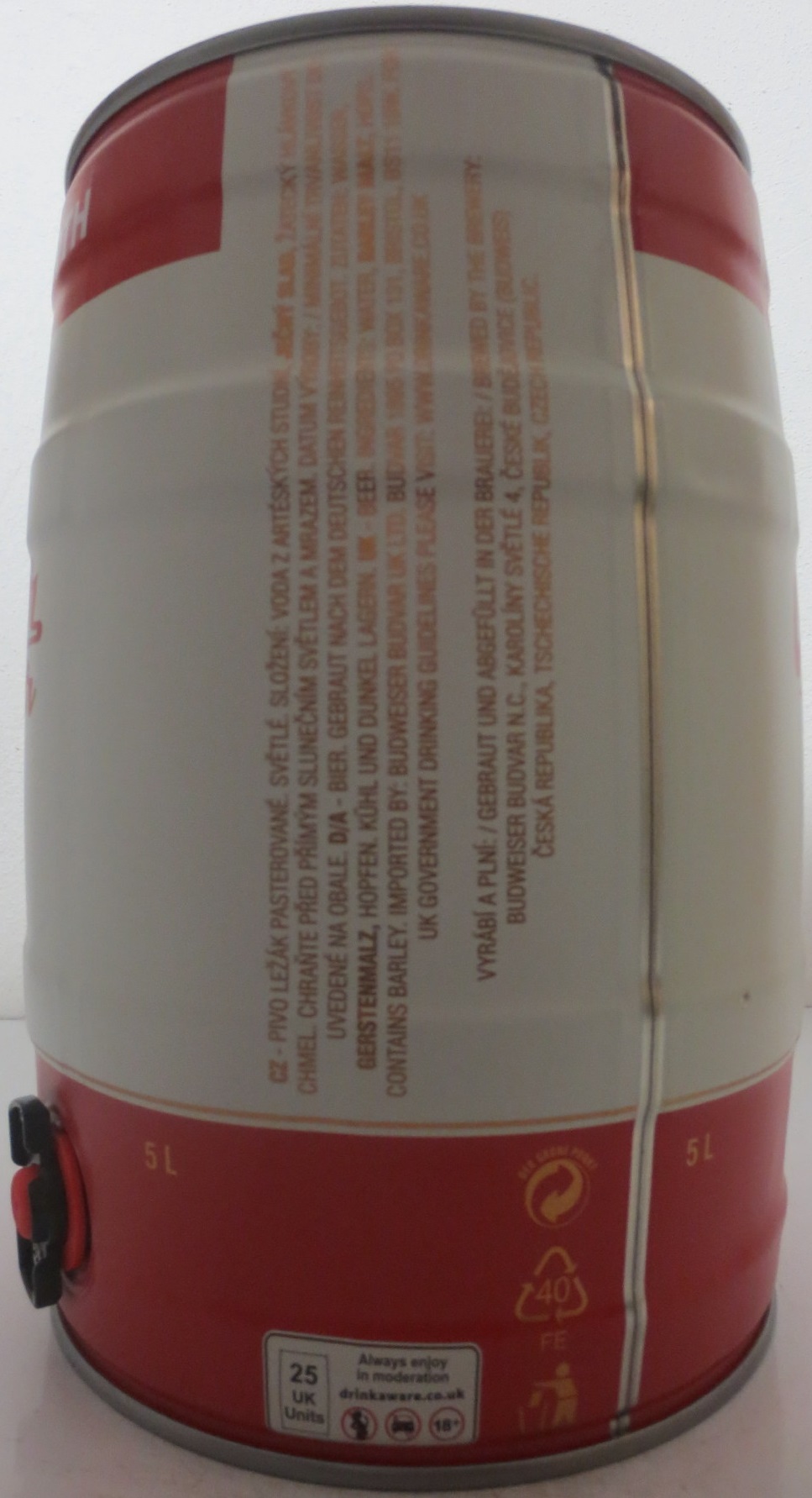 Budweiser Budvar ORIGINAL CZECH LAGER WÜRT (5L)