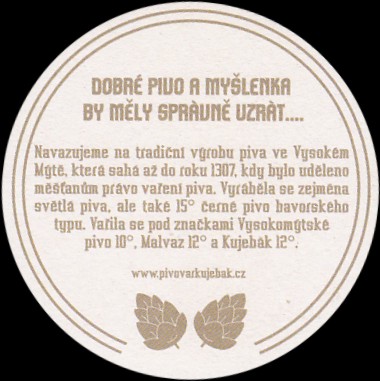 Kujebák Měšťanský pivovar ve Vysokém Mýtě (PTMP-K-ab) 