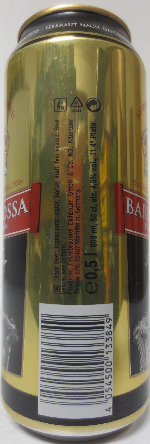 BARBAROSSA PREMIUM BIER PREMIUM Schwarzbier (50cl) Nr.1 
