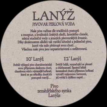LANÝŽ PIVOVAR PERLOVÁ VODA Pivo zemědělského synka Lanýže (PTMP-Km-ab)