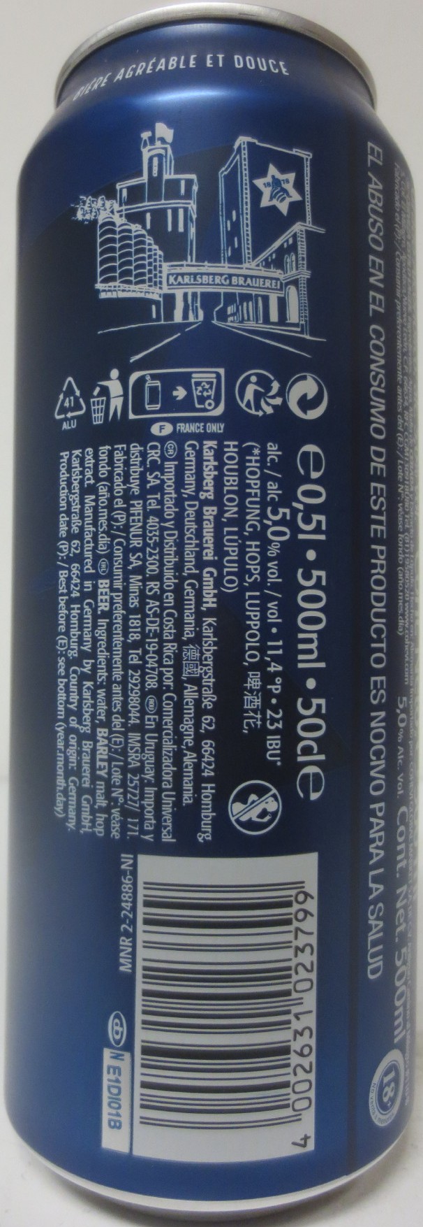 KARLSBRÄU ANGENEHM-MILDES LAGER (50cl) Nr.1