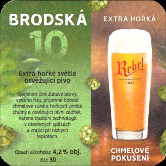 Rebel HAVLÍČKOBRODSKÉ PIVO 1834 BRODSKÁ HOŘKÁ 10 (PTVP-Č-ab) 