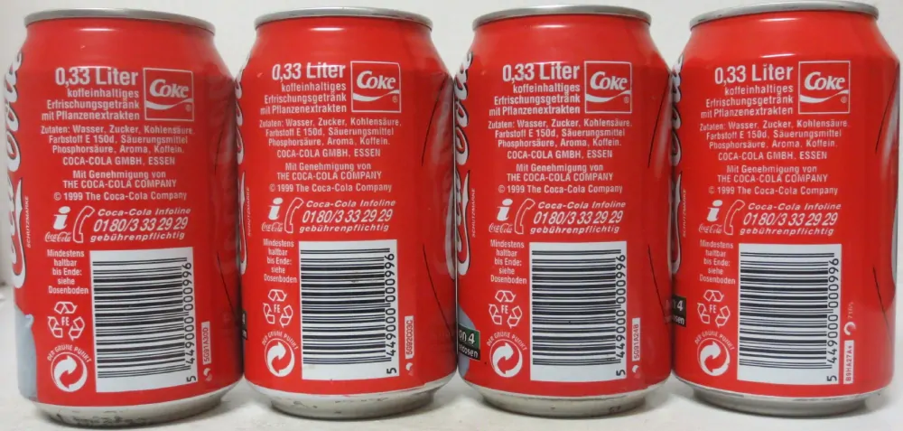 Coca-Cola alwas bears 4 cans set from GERMANY (33cl) (T/O) 