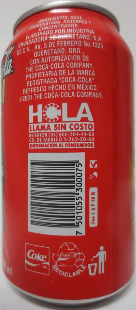 Coca-cola Verano 2001 from MEXICO (35,5cl) (T/O) Nr.1 de 6 