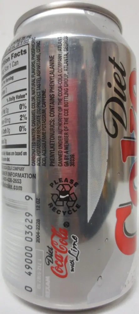 Diet Coke with Lime from USA (35,5cl) (T/O) Nr.1 
