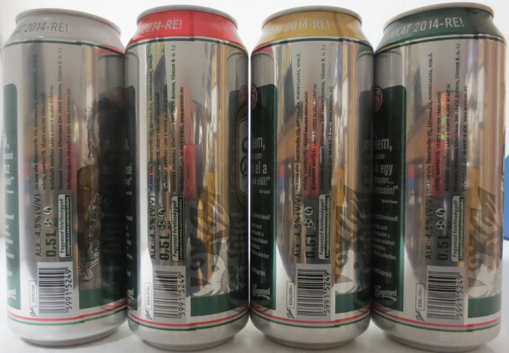 Soproni people cans set from HUNGARY (4 cans) (50cl) (B/O) 